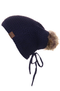 C.C FLEECE LINED SLOUCHY BEANIE-HAT-712