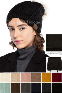 C.C FLEECE LINED SLOUCHY BEANIE-HAT-712