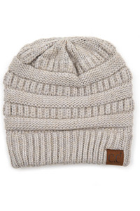C.C SOFT YARN KNIT BEANIE-HAT-888