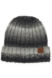 C.C OMBRE KNIT BEANIE WITH CUFF-HAT-9004