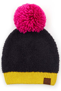 C.C KNITTED SHERPA SOFT BEANIE WITH COLOR-HAT-2069