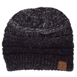 Confetti Ponytail Messy Bun Beanie