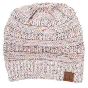 Confetti Ponytail Messy Bun Beanie