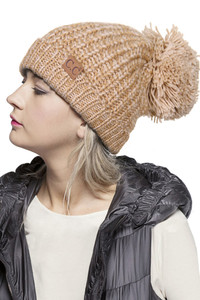 C.C CHUNKY MULTICOLOR BEANIE WITH POM-HAT-123A