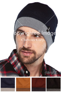 C.C TWO TONE REVERSIBLE BEANIE-HTM-2
