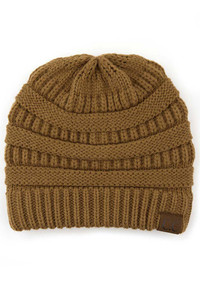 C.C RIBBED KIT SOLID COLOR BEANIE-HAT-20A