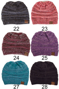 C.C FOUR TONE THREAD MIX BEANIE-YJ-816