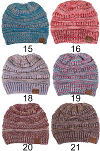 C.C FOUR TONE THREAD MIX BEANIE-YJ-816