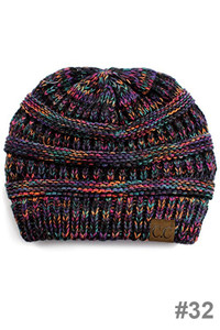 C.C FOUR TONE THREAD MIX BEANIE-YJ-816