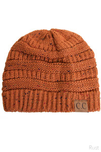 C.C CONFETTI CABLE KNIT BEANIE-HAT-33