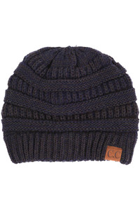 C.C TWO TONE COLOR KNIT BEANIE-YJ-800