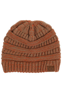 C.C TWO TONE COLOR KNIT BEANIE-YJ-800