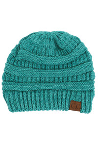 C.C TWO TONE COLOR KNIT BEANIE-YJ-800