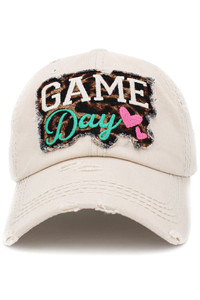 GAME DAY WASHED VINTAGE BASEBALL CAP-KBV-1396