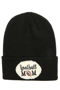 C.C FOOTBALL MOM PATCH BEANIE-HAT-94