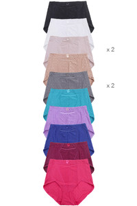 COLOR MIXED FULL FIGURE GIRDLE PANTY-99930 (12pc)