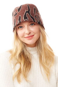 SOFT FABRIC LEOPARD BUCKET HAT-LOH172_BROWN
