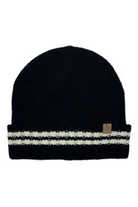 Striped Knit Super Soft Cuff Beanie-BCB120039