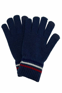 Stripe Knit Touch Gloves