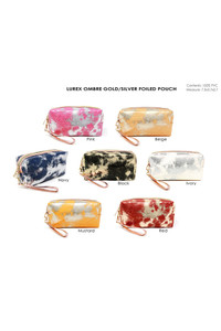 Lurex Ombre Gold/Silver Foiled Pouch-PCH160