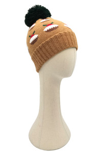 Christmas Holiday Beanie with Yarn Pom-WCB120188