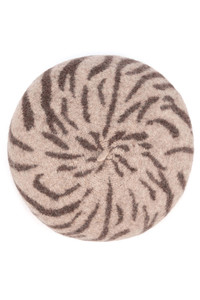 C.C Zebra Wool Beret Beanie-BR-10