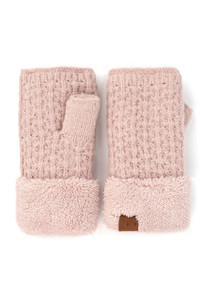 C.C SMOCKING STITCH FINGERLESS GLOVES-FLG-2080
