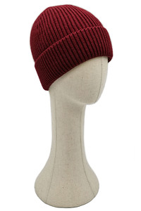 Solid Color Ribbed Knit Cuff Beanie-WCB120128