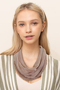 Pleated Solid Color Neckerchief