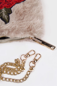 C.C ROSE PATCH CLUTCH SHOULDER BAG-BG-813