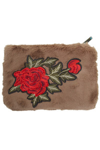C.C ROSE PATCH CLUTCH SHOULDER BAG-BG-813