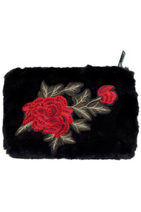C.C ROSE PATCH CLUTCH SHOULDER BAG-BG-813
