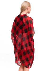 GINGHAM PLAID KIMONO-BAAP3006