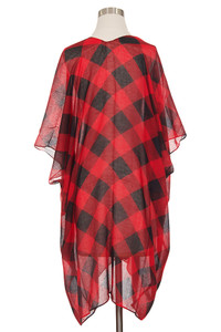 GINGHAM PLAID KIMONO-BAAP3006