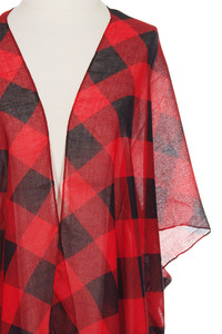 GINGHAM PLAID KIMONO-BAAP3006