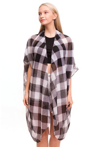 GINGHAM PLAID KIMONO-BAAP3006