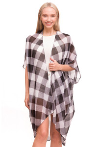 GINGHAM PLAID KIMONO-BAAP3006