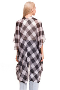 GINGHAM PLAID KIMONO-BAAP3006