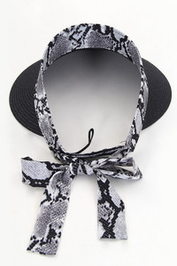SNAKE PATTERN BOW STRAW VISOR-MH0035