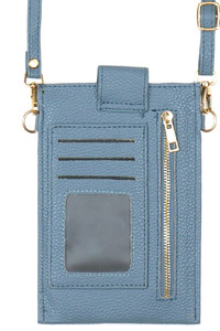 Solid Cellphone Crossbody With Clear Window-MB0132