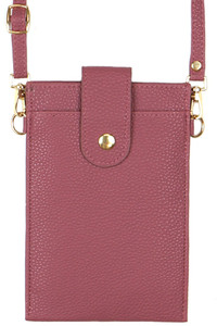 Solid Cellphone Crossbody With Clear Window-MB0132