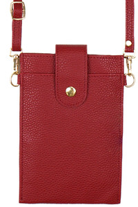Solid Cellphone Crossbody With Clear Window-MB0132