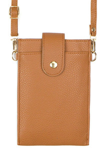 Solid Cellphone Crossbody With Clear Window-MB0132
