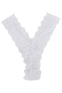 HIGH LACE THONG PANTIES-L2107 (12pc)