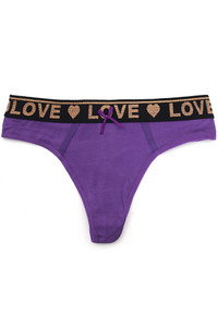 LOVE LETTERING THONG PANTIES-B2135 (12pc)