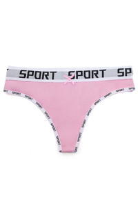 SPORT LETTERING THONG PANTIES-B2133 (12pc)