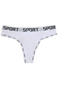 SPORT LETTERING THONG PANTIES-B2133 (12pc)