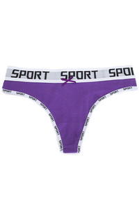 SPORT LETTERING THONG PANTIES-B2133 (12pc)
