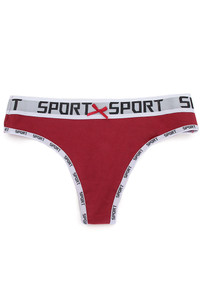 SPORT LETTERING THONG PANTIES-B2133 (12pc)