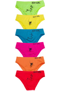 COLOR SEXY GIRL LETTERING PANTIES-P7003 (12pc)